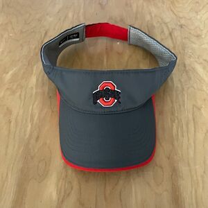 Nike Ohio State Buckeyes Dri-FIT Visor Gray Red Adjustable Hat